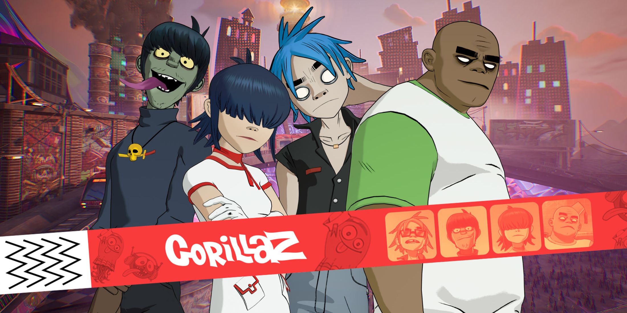 Fortnite вводит персонажей из группы Gorillaz в игру